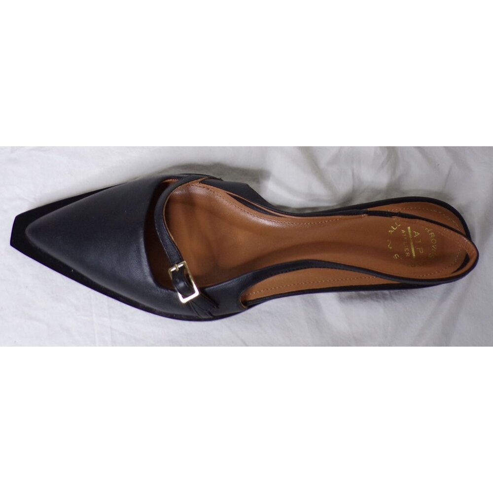 🆕 ATP ATELIER Cortina Pointed Toe Slingback Flat Shoe 8 Black - Picture 12 of 13